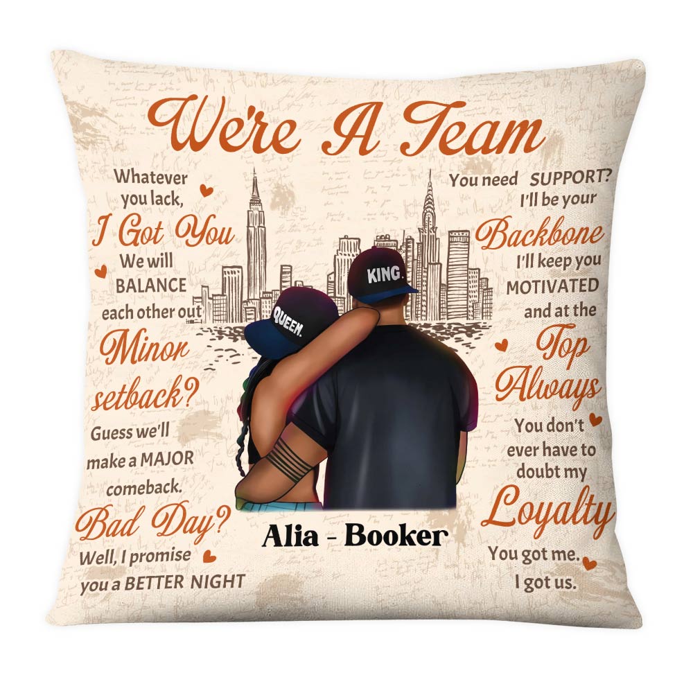 Personalized Couple We're A Team Pillow DB23 36O28 Primary Mockup