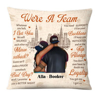 Personalized Couple We're A Team Pillow DB23 36O28 thumb 1