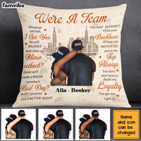 Personalized Couple We're A Team Pillow DB23 36O28 thumb 1