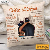 Personalized Couple We're A Team Pillow DB23 36O28 thumb 1