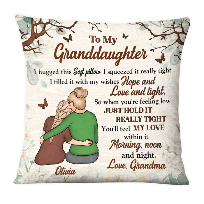 Personalized To My Granddaughter Hug This Pillow DB22 30O28 1