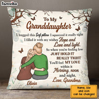 Personalized To My Granddaughter Hug This Pillow DB22 30O28 thumb 1