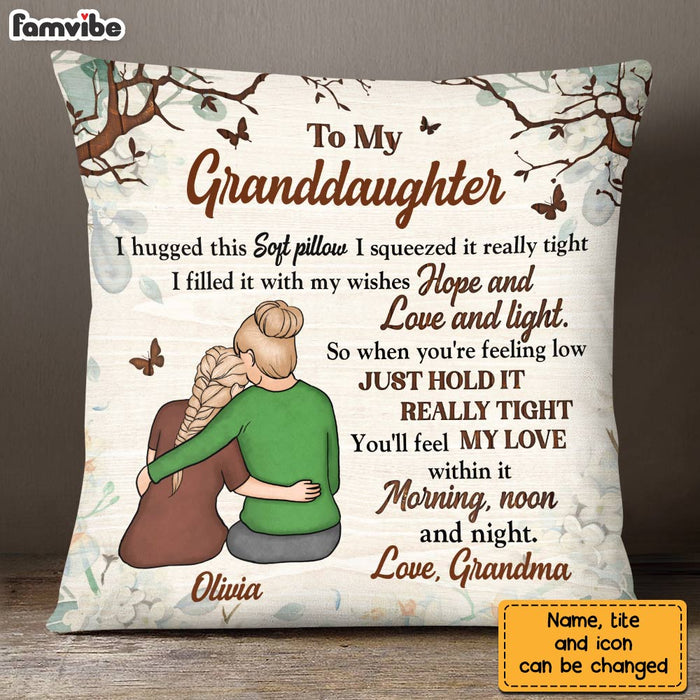 Personalized To My Granddaughter Hug This Pillow DB22 30O28 1