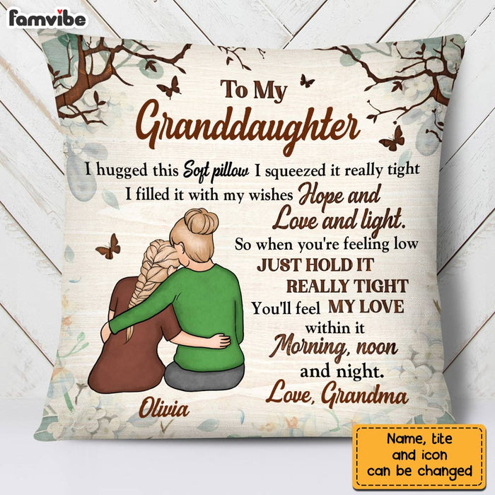 Personalized To My Granddaughter Hug This Pillow DB22 30O28 1