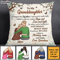 Personalized To My Granddaughter Hug This Pillow DB22 30O28 thumb 1