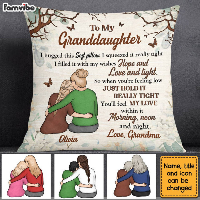 Personalized To My Granddaughter Hug This Pillow DB22 30O28 1