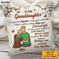 Personalized To My Granddaughter Hug This Pillow DB22 30O28 thumb 1