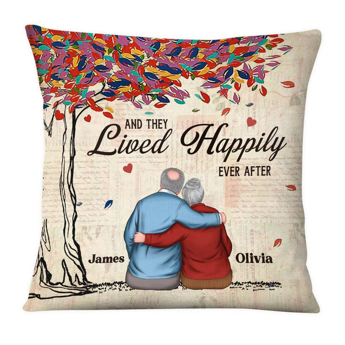 Personalized Couple And They Lived Happily Ever After Pillow DB22 36O28 1