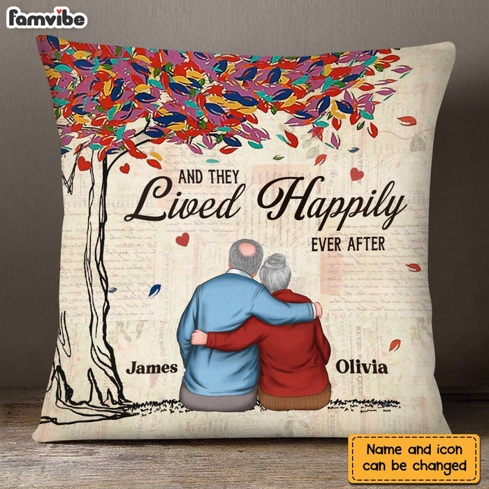 Personalized Couple And They Lived Happily Ever After Pillow DB22 36O28 1
