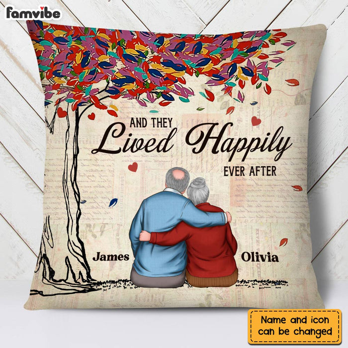 Personalized Couple And They Lived Happily Ever After Pillow DB22 36O28 1