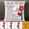 Personalized Couple With Balloons Heart The Day I Met You Pillow DB23 30O53 1