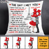 Personalized Couple With Balloons Heart The Day I Met You Pillow DB23 30O53 1