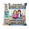 Personalized Friendship Because of You I Laugh a Little Harder Pillow DB22 58O47 1