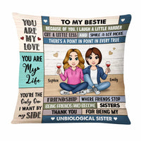 Personalized Friendship Because of You I Laugh a Little Harder Pillow DB22 58O47 thumb 1