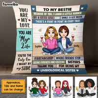 Personalized Friendship Because of You I Laugh a Little Harder Pillow DB22 58O47 thumb 1