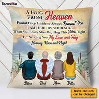 Personalized A Hug Sent From Heaven Memorial Pillow DB31 58O28 thumb 1