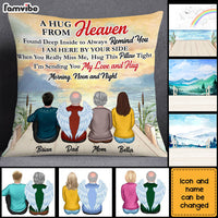 Personalized A Hug Sent From Heaven Memorial Pillow DB31 58O28 thumb 1