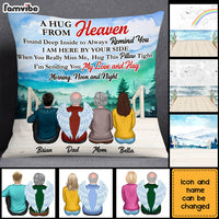 Personalized A Hug Sent From Heaven Memorial Pillow DB31 58O28 thumb 1