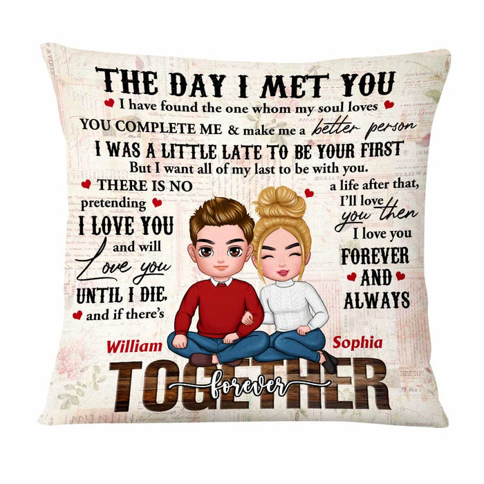 Personalized Together Since The Day I Met You Couple Pillow DB51 32O47 1