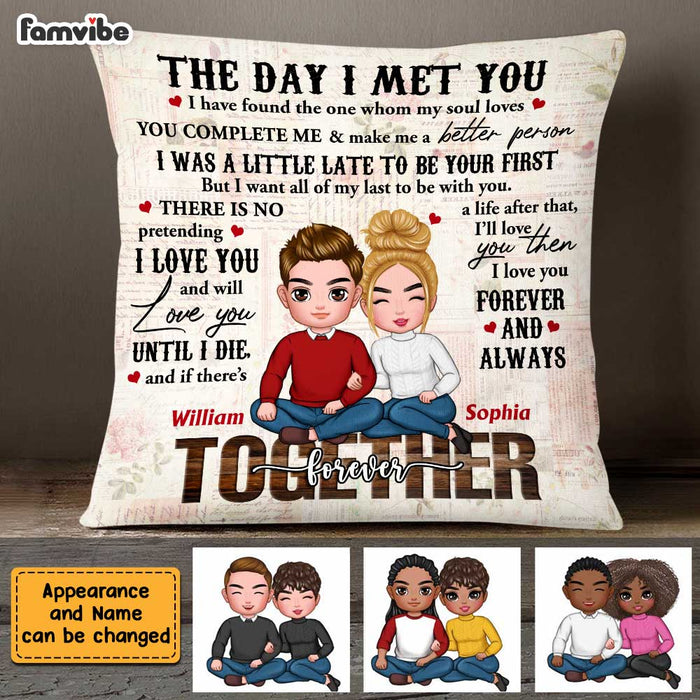 Personalized Together Since The Day I Met You Couple Pillow DB51 32O47 1