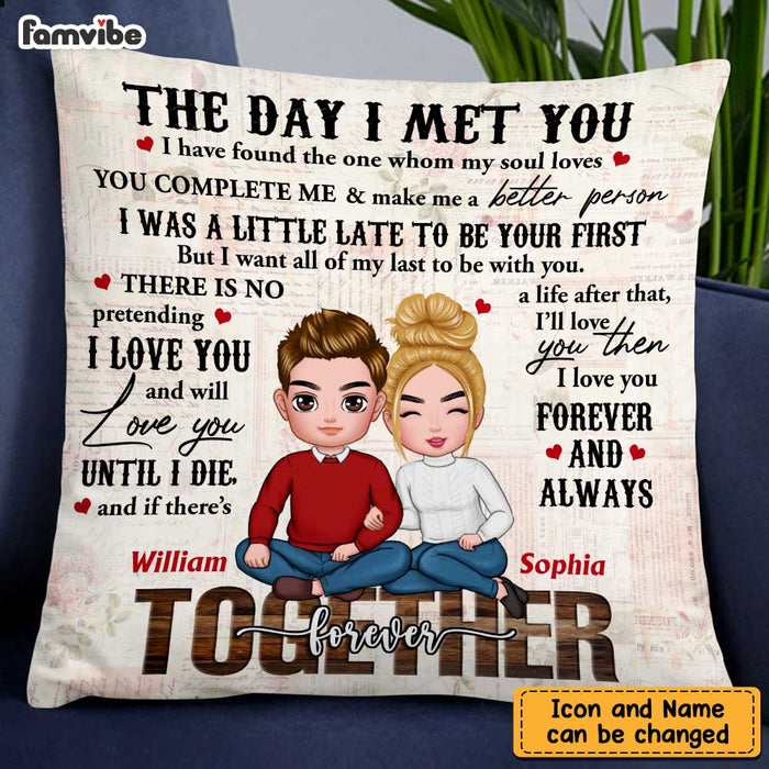 Personalized Together Since The Day I Met You Couple Pillow DB51 32O47 1