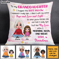 Personalized To My Granddaughter Hug This Pillow DB31 23O28 thumb 1