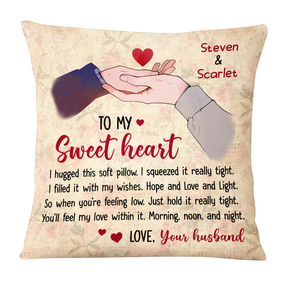 Personalized  Love Gift Couple Hands Hug This Pillow DB52 36O53 Primary Mockup
