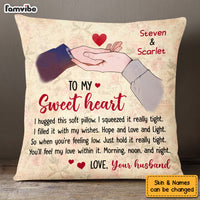 Personalized  Love Gift Couple Hands Hug This Pillow DB52 36O53 thumb 1