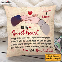 Personalized  Love Gift Couple Hands Hug This Pillow DB52 36O53 thumb 1
