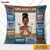 Personalized God Says I Am Bible Verses Pillow DB51 30O47 1