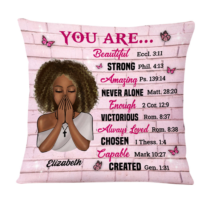 You Are Beautiful Victorious - Personalized Pillow (Insert