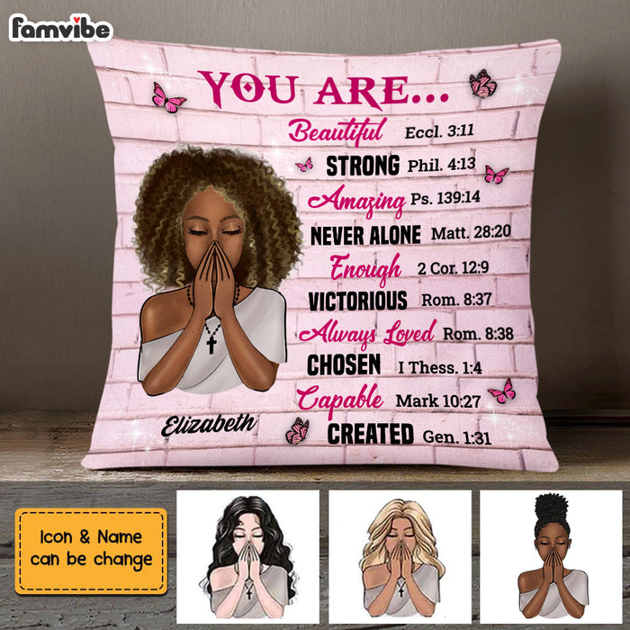 You Are Beautiful Victorious - Personalized Pillow (Insert