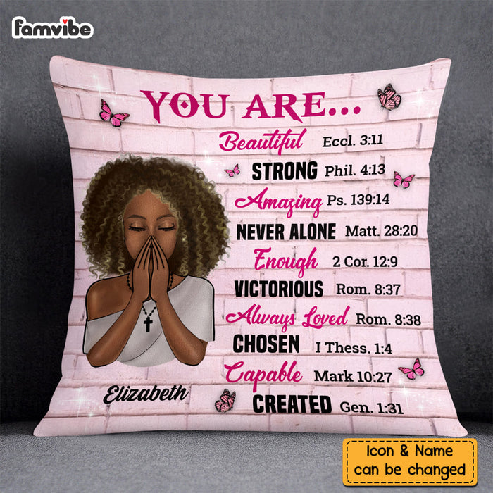 You Are Beautiful Victorious - Personalized Pillow (Insert