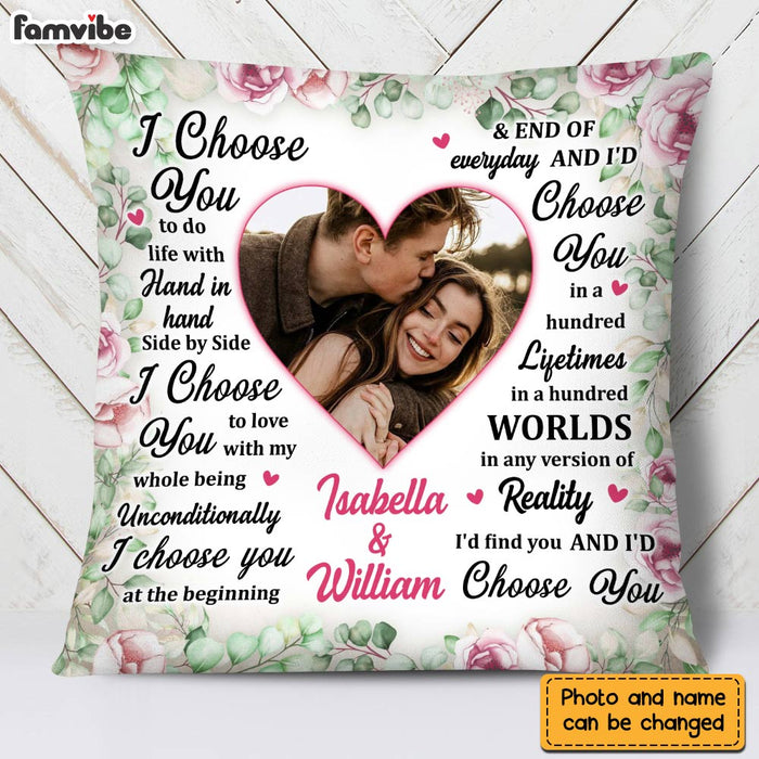 Personalized Couple I Choose You Photo Pillow DB63 23O28 1