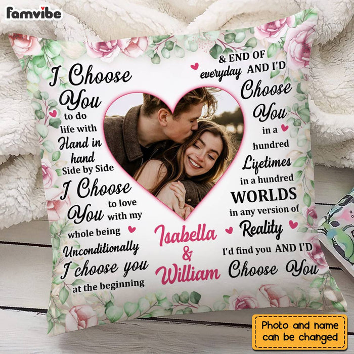 Personalized Couple I Choose You Photo Pillow DB63 23O28 1