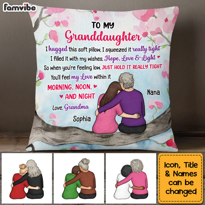 Personalized To My Granddaughter Hug This Pillow DB52 23O53 1
