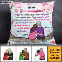 Personalized To My Granddaughter Hug This Pillow DB52 23O53 thumb 1