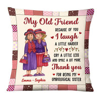 Personalized Old Friends Sisters Pillow DB51 23O28 thumb 1