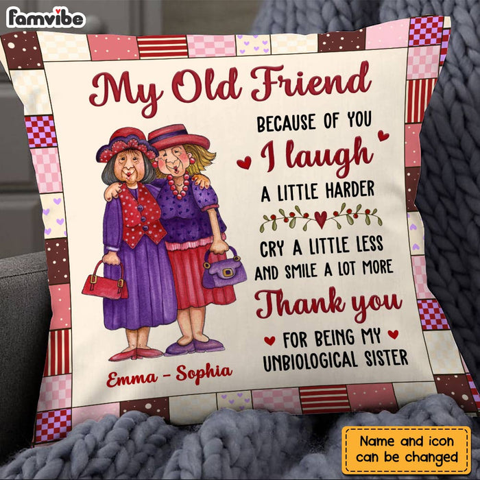 Personalized Old Friends Sisters Pillow DB51 23O28 1