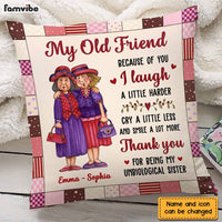 Personalized Old Friends Sisters Pillow DB51 23O28 thumb 1