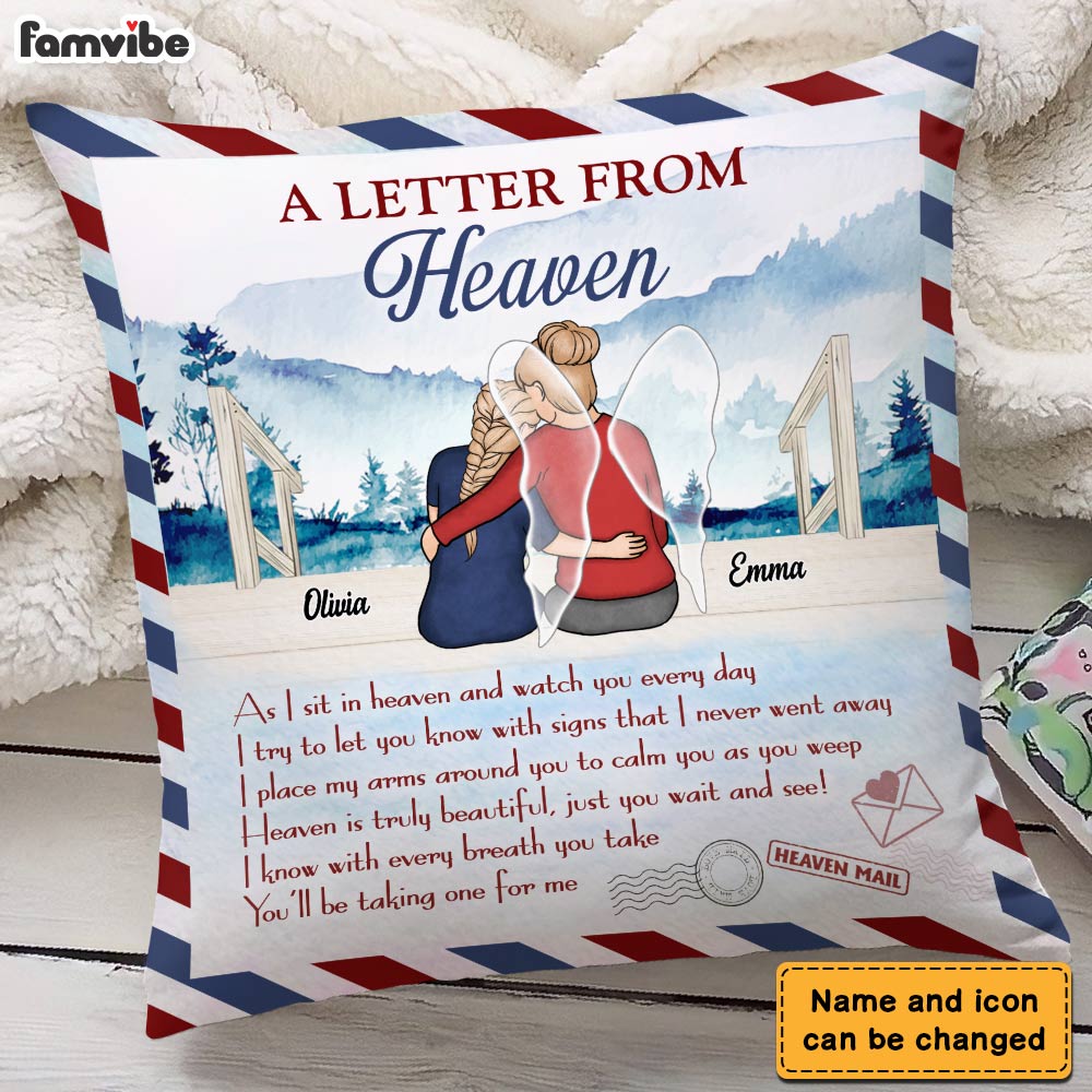 Personalized Letter From Heaven Pillow DB61 36O28 Primary Mockup