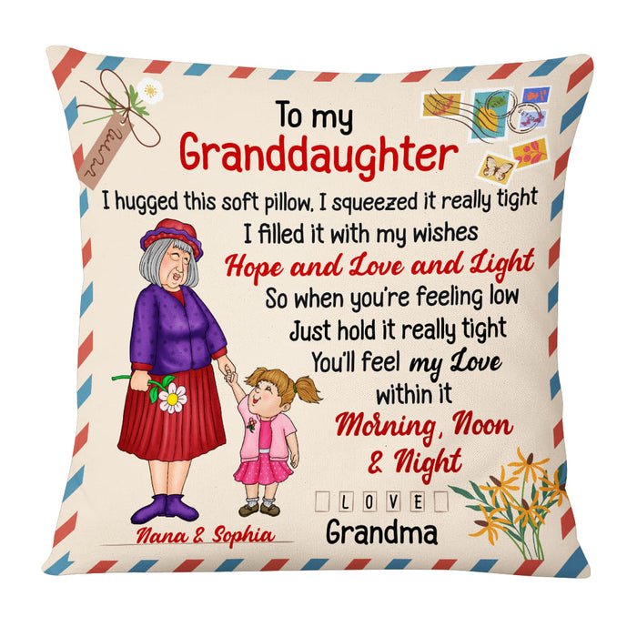 Personalized  Grandma And Granddaughter Hug This Pillow DB62 36O53 1