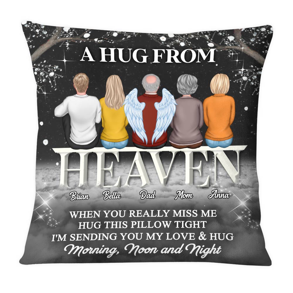 Personalized Memo A Hug From Heaven Pillow DB71 32O28 Primary Mockup