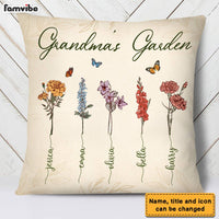 Personalized Grandma Garden Vintage Antique Flowers Pillow DB81 85O28 thumb 1