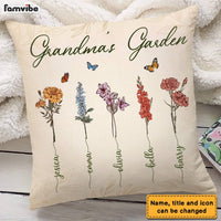 Personalized Grandma Garden Vintage Antique Flowers Pillow DB81 85O28 thumb 1