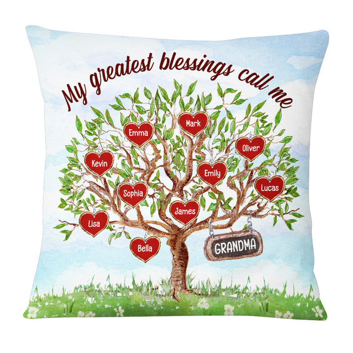 Personalized Grandma Tree Pillow DB62 85O53 1