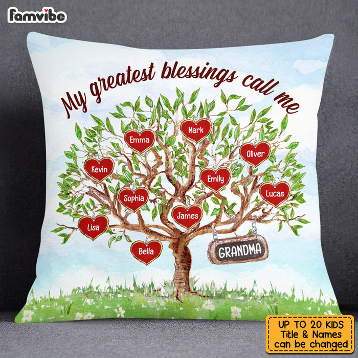 Personalized Grandma Tree Pillow DB62 85O53 1
