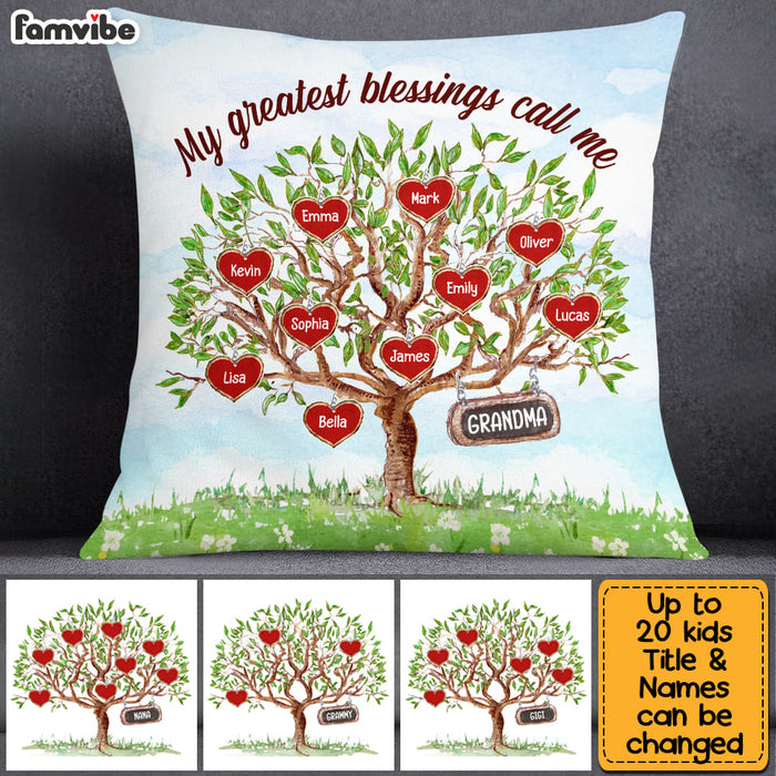 Personalized Grandma Tree Pillow DB62 85O53 1