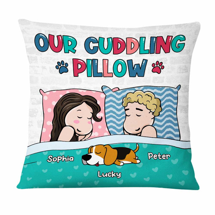 Personalized Dog Parents Couple Our Cuddling Pet Pillow DB71 58O47 1