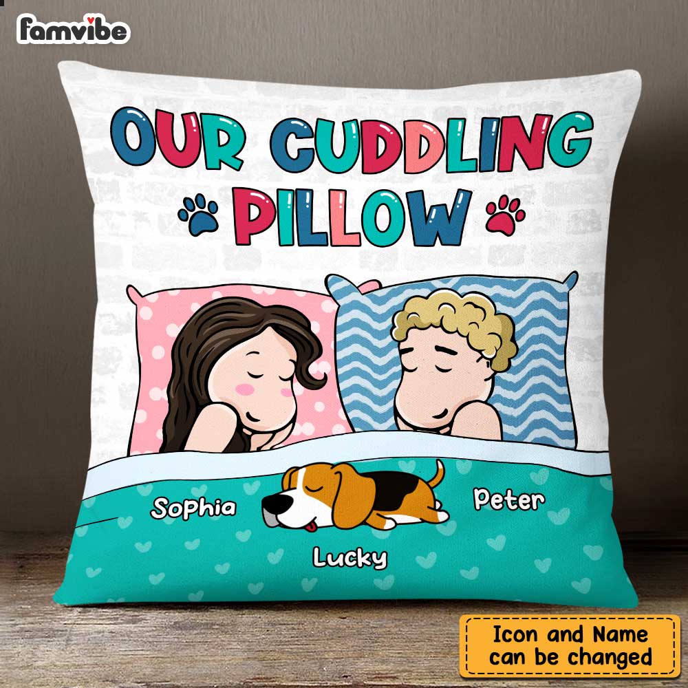 Personalized Dog Parents Couple Our Cuddling Pet Pillow DB71 58O47 Primary Mockup